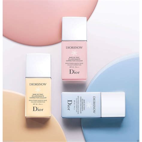 diorsnow brightening makeup base color correction